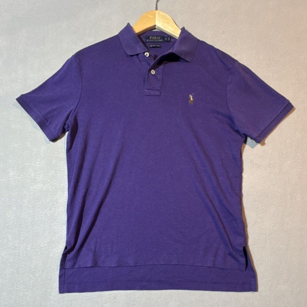 Polo Ralph Lauren Pima Soft Touch Polo Shirt Purple Pima Cotton Short Sleeve S